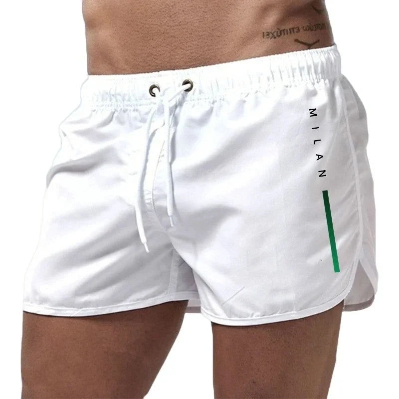 2026 New Men's Beach Printed Shorts, Summer Fashion Men's Casual Sports Running Shorts