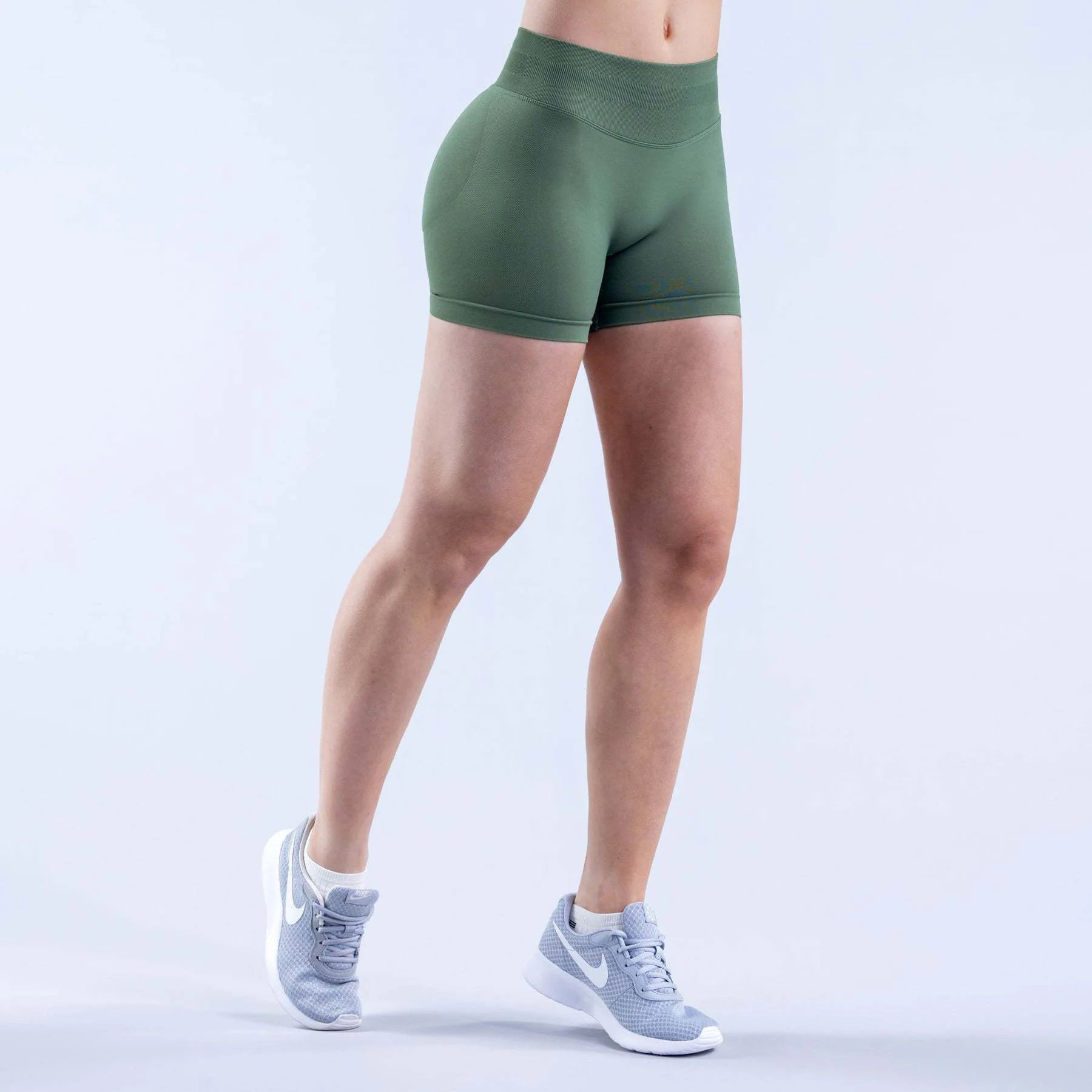 Women High Waist Yoga Shorts Peach Butt Lift Seamless Gym Shorts High Stretch Anti-Chafing Workout Running Biker Shorts